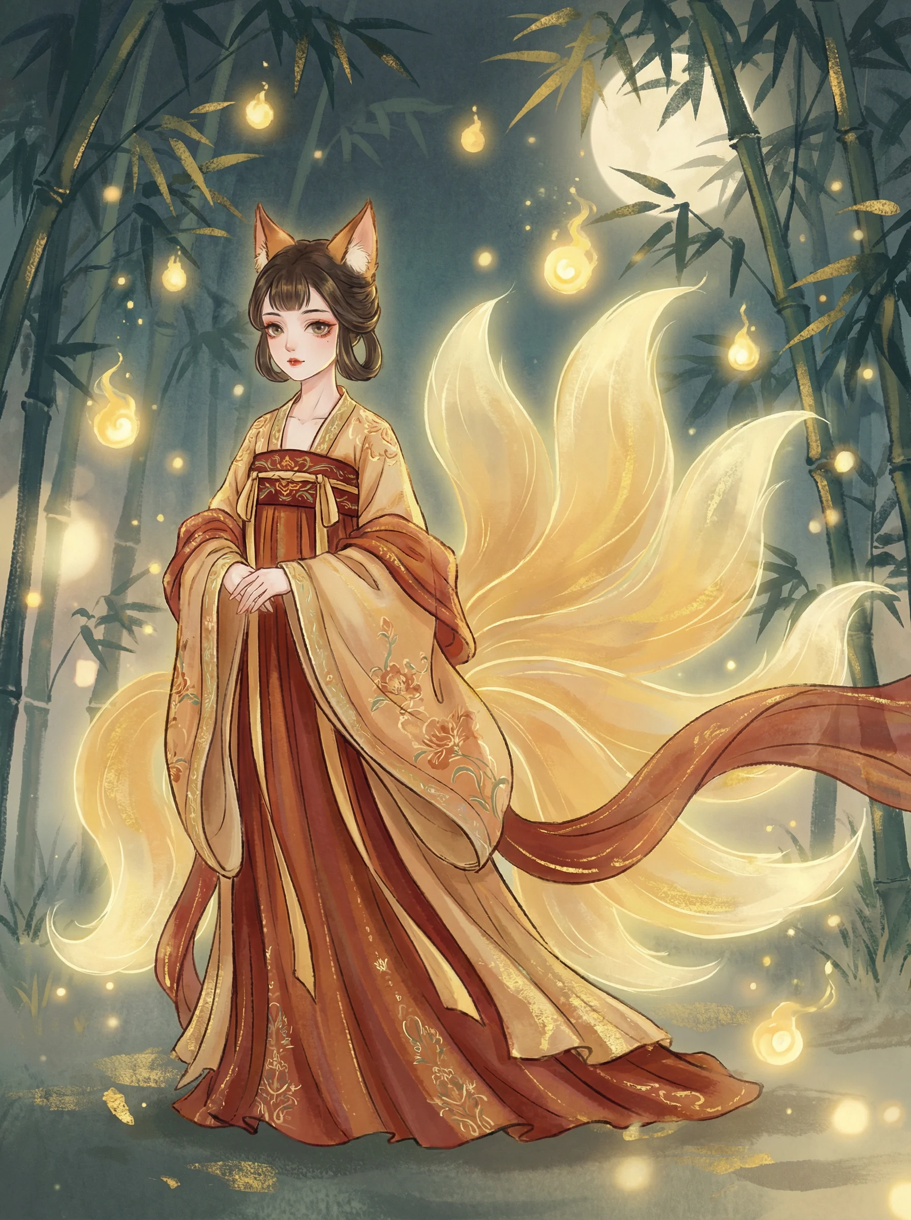 九尾狐 - 九色tv 山海经神兽动漫角色